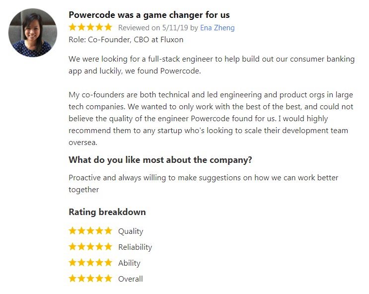 Powercode client review on fast engineer seeking